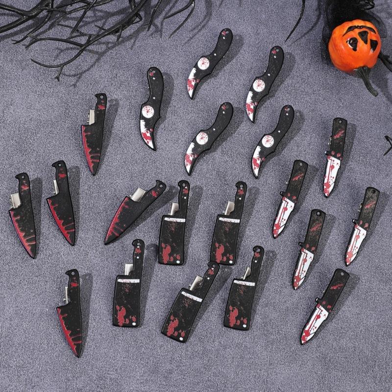 5PCS Halloween Theme Hairpins Funny Axes Shapes Hair Clip For Adults Kids Costume Accessories