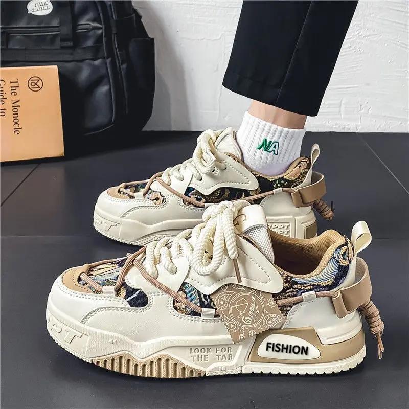 Fashion Skate Shoes Men's Sneakers Men Breathable Running Shoes Outdoor Mesh Casual Shoe Man Lace Up Vulcanized Shoes Zapatillas