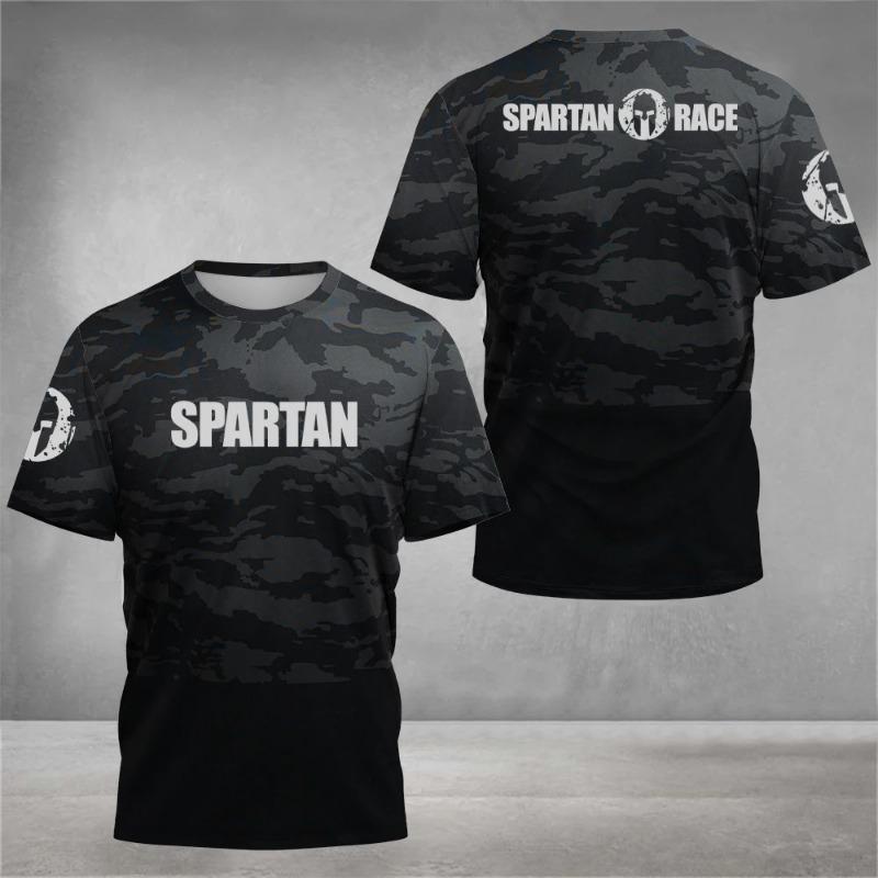2026 New Spartan Graphic 3D PrintedShort Sleeve T-Shirt Breathable O-Neck T-shirts Top