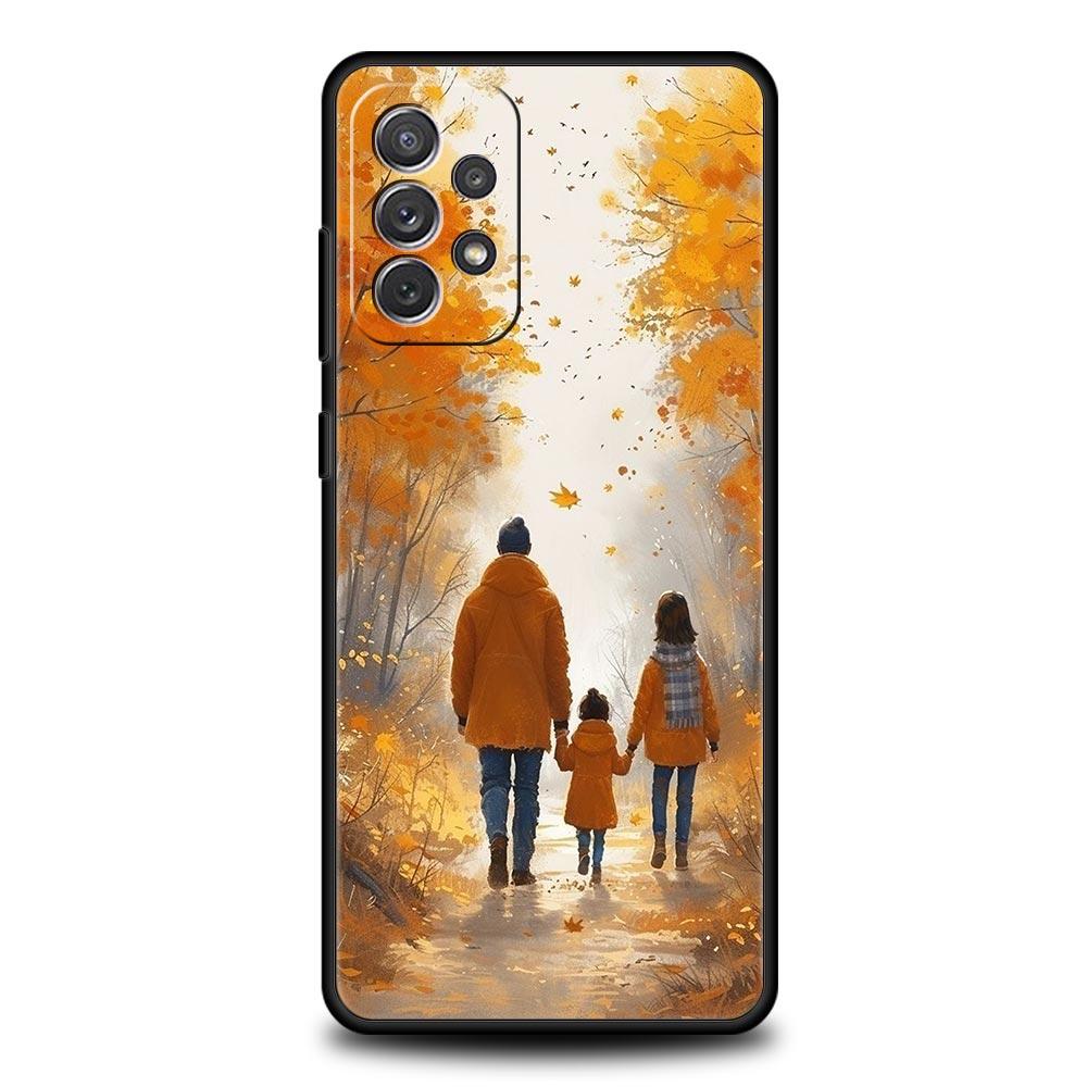 A Family Of Three Phone Case for Samsung Galaxy A55 A35 A15 A14 A13 A25 A54 A51 A71 A72 A73 A32 A52 A41 5G Soft TPU Shell Fundas