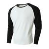 Men'S Fashionable Lapel Color Blocking Shirt Casual Long Sleeve Top