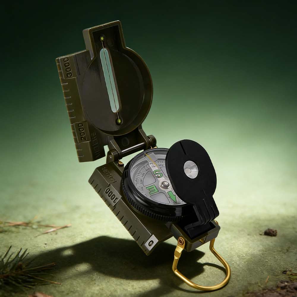 Aluminum Zinc Zinc Alloy Outdoor Compass Metal Construction Camping Compass Professional Compass Survival