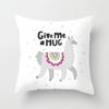New Alpaca Cushion Covers Lovely Cartoon Alpaca Print Polyester Pillow Cover Modern Sofa Chair Christmas Decorative Pillows Case