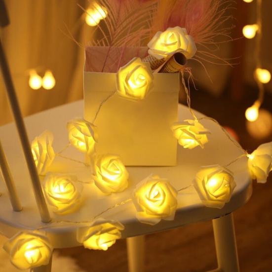 300cm String Light Decorative Battery Operated LED Rose Night Light