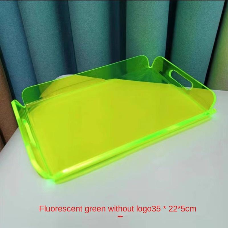 Creative Acrylic Storage Tray Transparent Simple Afternoon Tea Cake Organizer Coffee Shop Desktop Dessert Trays Home Decoration