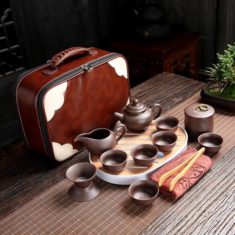 Чайный набор SHIJIANA Zisha Pan Pot с чайным подносом из камня Вуцзинь
