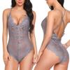 Body de lingerie sexy en dentelle transparente pour femmes européennes et américaines