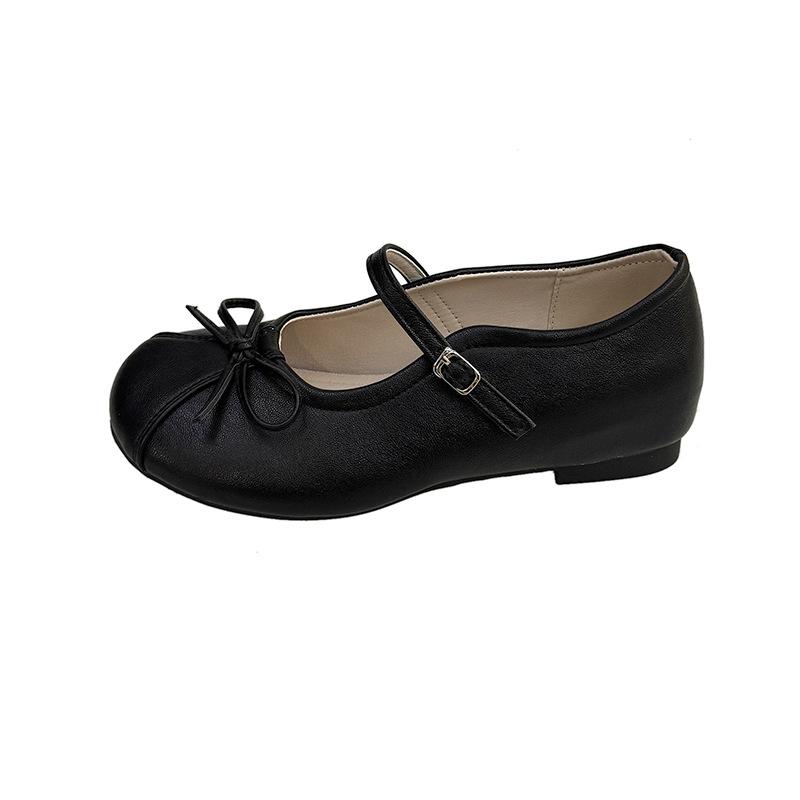 French Flat-bottomed Ballet Single Shoes Female 2025 New Temperament Bow Fairy Style Word Belt Mary Jane Shoes