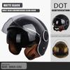 Certified Protective Helmet Safety Helmet Motorcycle Open Face Helmet Retro 3/4 Helmet Cruise Casco Casque Moto Men Women