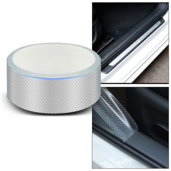 Car Door Protector Sill Scuff Sticker Anti-Scratch Strip Carbon Fiber Accessory