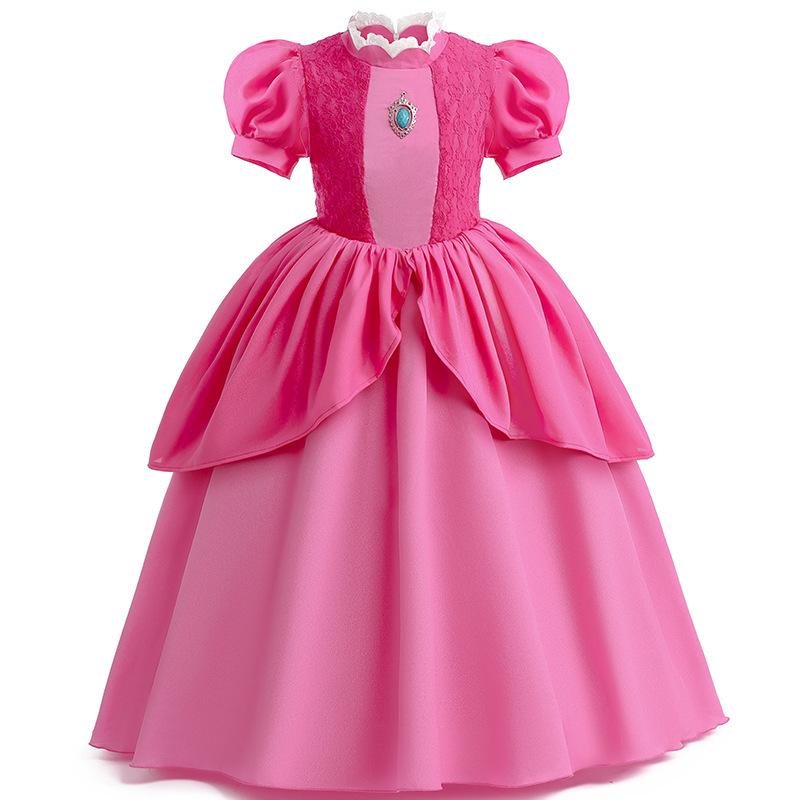 Girls Tulle Dress Wednesday Addams Cosplay Party Performance Long Witch Theme Gown