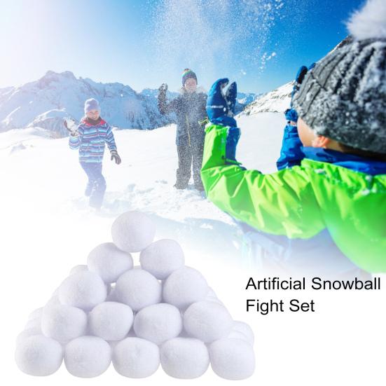 Confezione da 50 palle di neve finte di Natale da 3 pollici, giocattolo di palle di neve artificiali per Natale, inverno, lotta con la neve all'aperto e gioco di lancio in famiglia