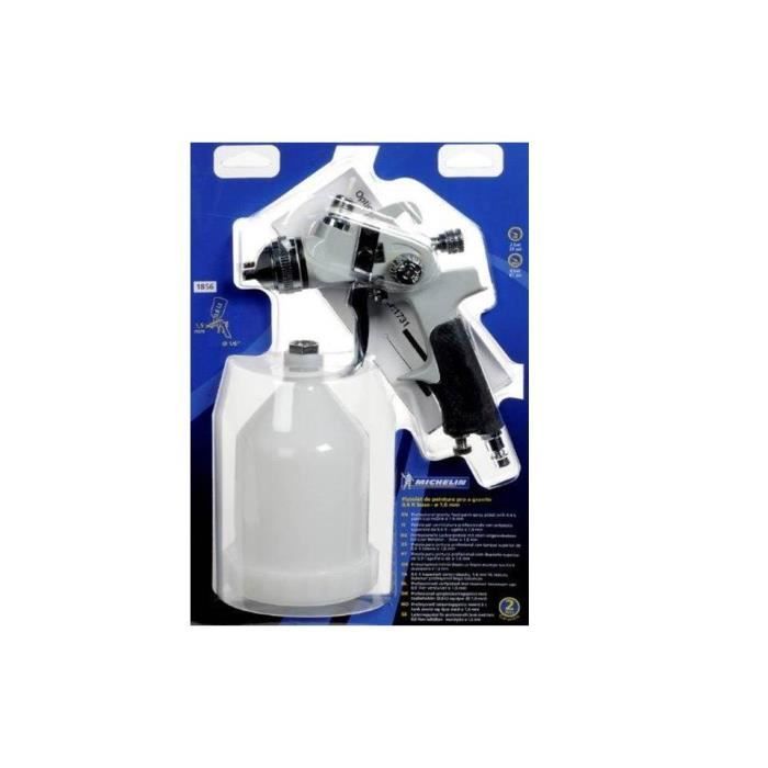 Pistolet À Peinture - MICHELIN - Pro A Gravite 1856/2 - Buse 1,5 Hvlp - Capacité 0,6 L