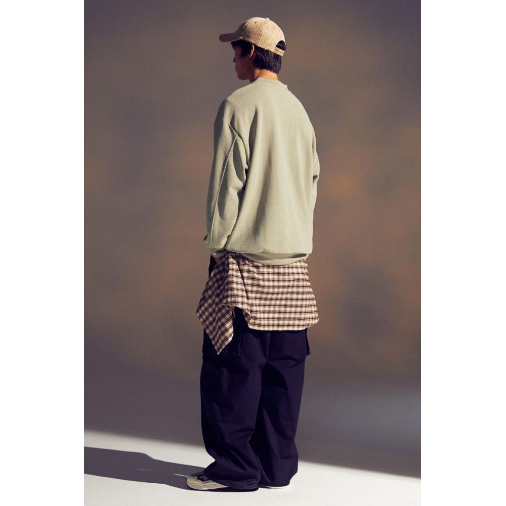 H M Jersey sweatsHirt Loose Fit Sage Green