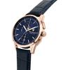 Maserati Sorpasso Chronograph Leather Strap Blue Sunray Dial Quartz R8871624009 100M Men's Watch