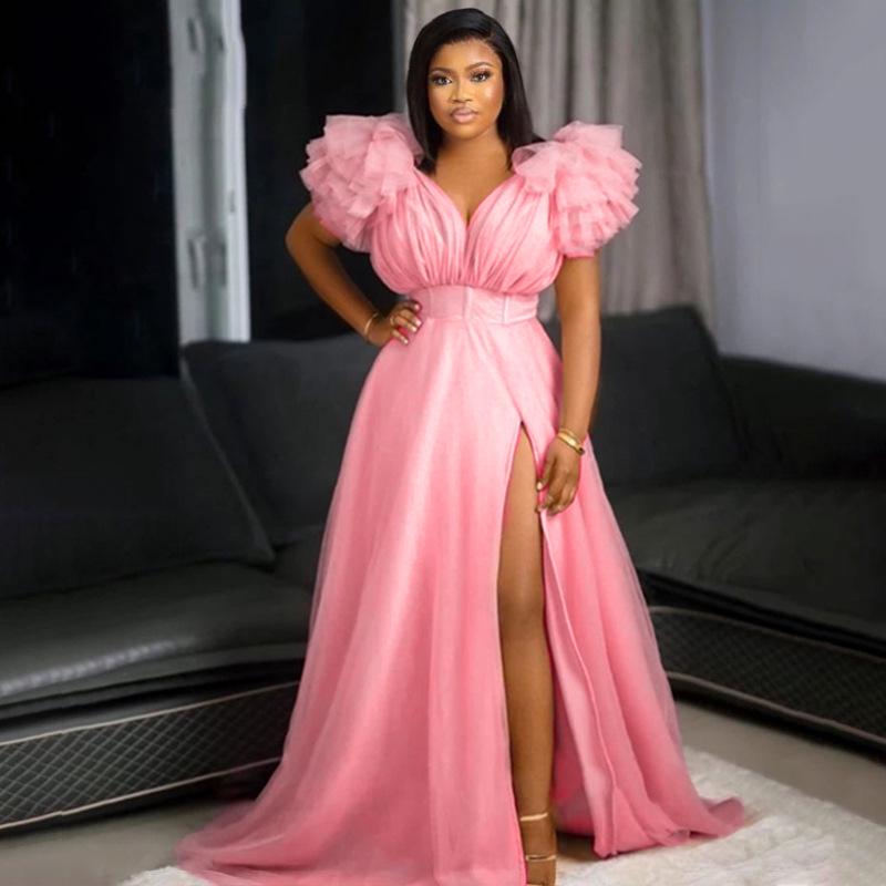 Wiosna/Lato 2021 Luźna Sukienka Siateczkowa Swing - Rozmiar Plus dla Kobiet Europejskich i Amerykańskich