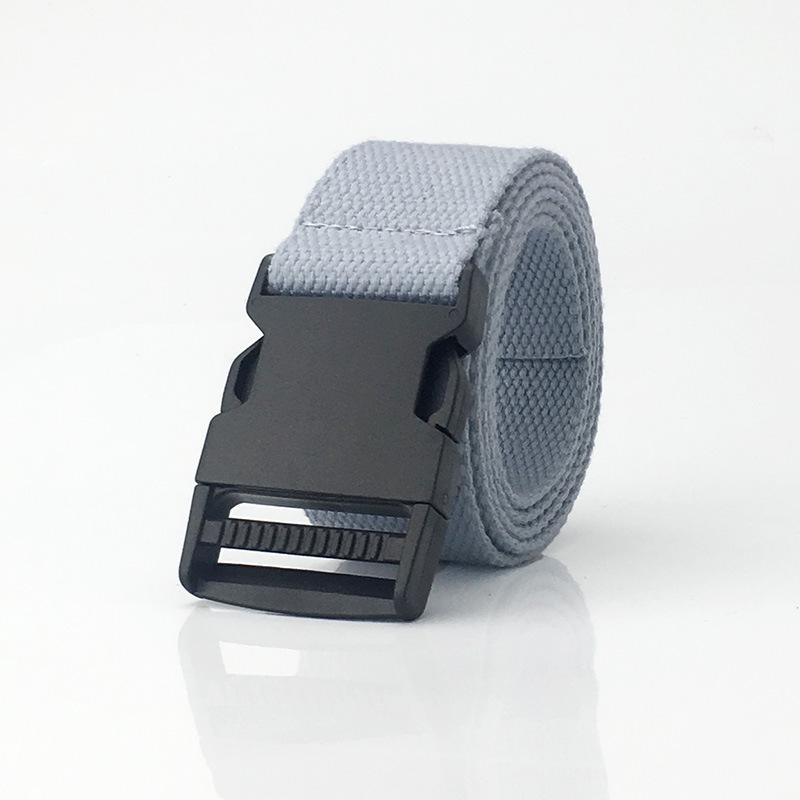 Men'S And Women'S Canvas Belts, Leisure Sports No Metal Plastic Buckle Belts, Outdoor Military Training Belts Belts