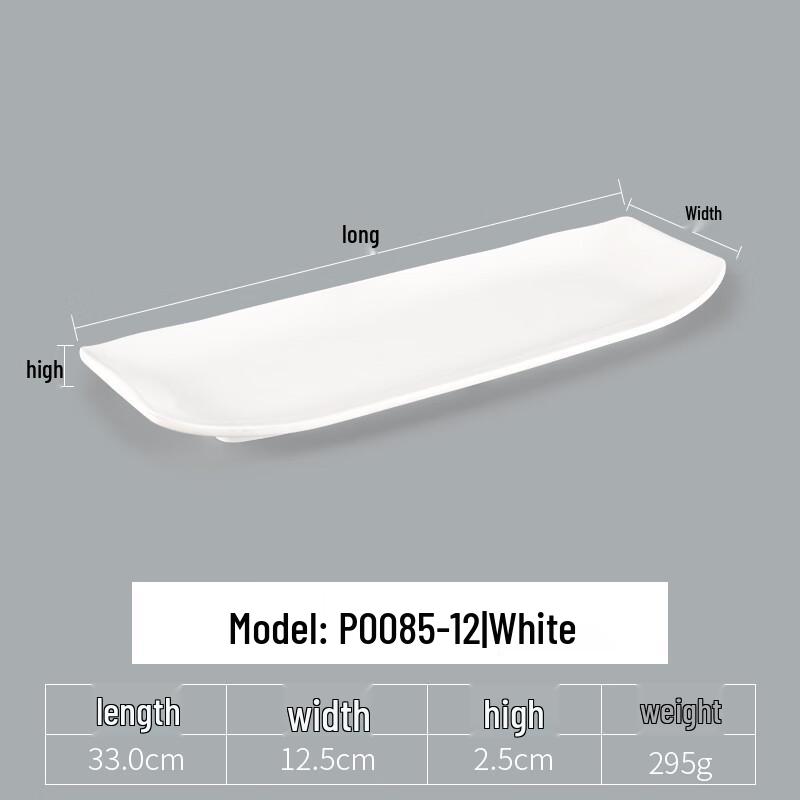 White Melamine Rectangular Hotpot Serving Platter, 5-Pack