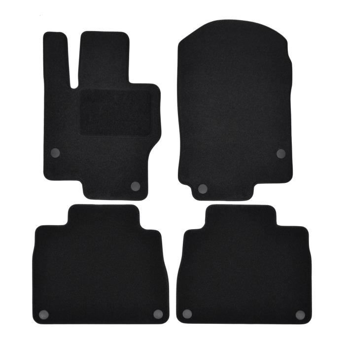 Tapis de sol - Mercedes - GLE W167 - Velours noir - 4 pièces - Antidérapant - Sur mesure