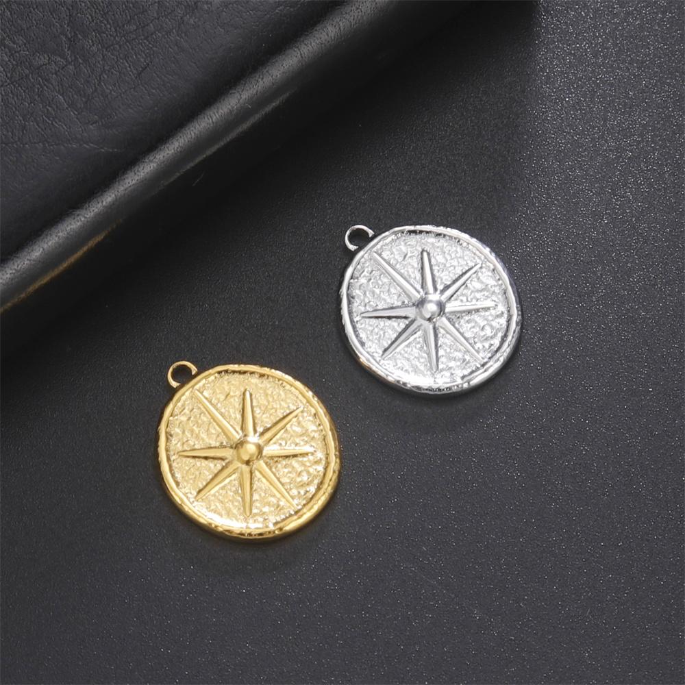 My Shape 5 pcs Small Sun Charms DIY Summer Anklets Bracelet Necklace Stainless Steel Pendants for DIY Jewelry Making