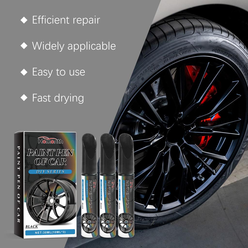 Black Car Wheel Scratch Repair Pen Car Paint Scratch Dirt Removal Repair And Touch Up Pen