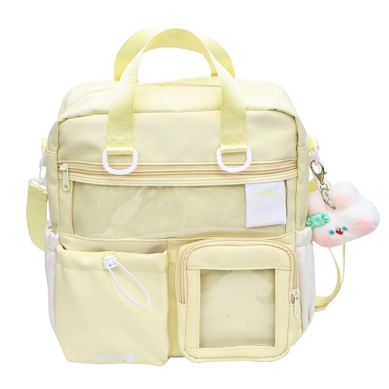 Frühling Neu Transparent Hochwertig Ins Rucksack mit großer Kapazität für Mittel- und Oberstufenschüler, Einzel- und Doppelschulter-Nutzung