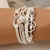 SUMENG Brand Leather Bracelets For Women Wrap Infinity Love Heart Pearl Friendship Antique  Charm Bracelet Pulseira 2024