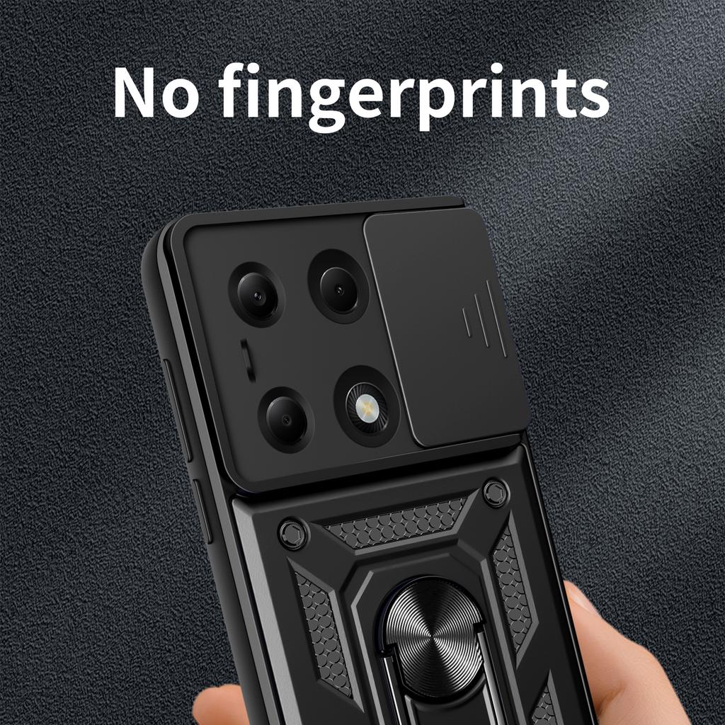 For Xiaomi Redmi Note 13 Pro 4G/Poco M6 Pro 4G Phone Case Slide Lens Guard Bump Proof PC+TPU Shell