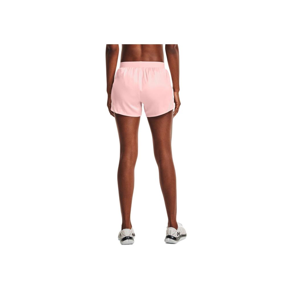 Under Armour Fly-By 2.0 Shine Casual Sports Breathable Solid Shorts Women shorts Ballet-Pink 1361391-658