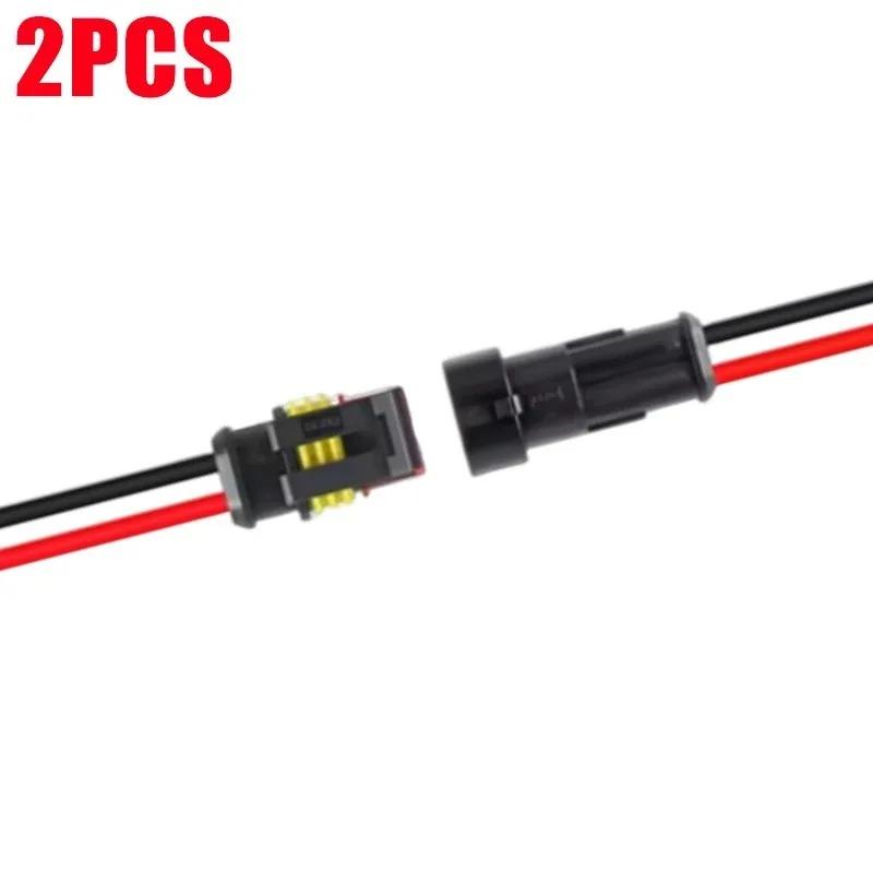 10 Pairs 2Pin Way Wire Harness Waterproof Electrical Auto Connector Male Female Car Plug Connector for Car Motorcycle Truck