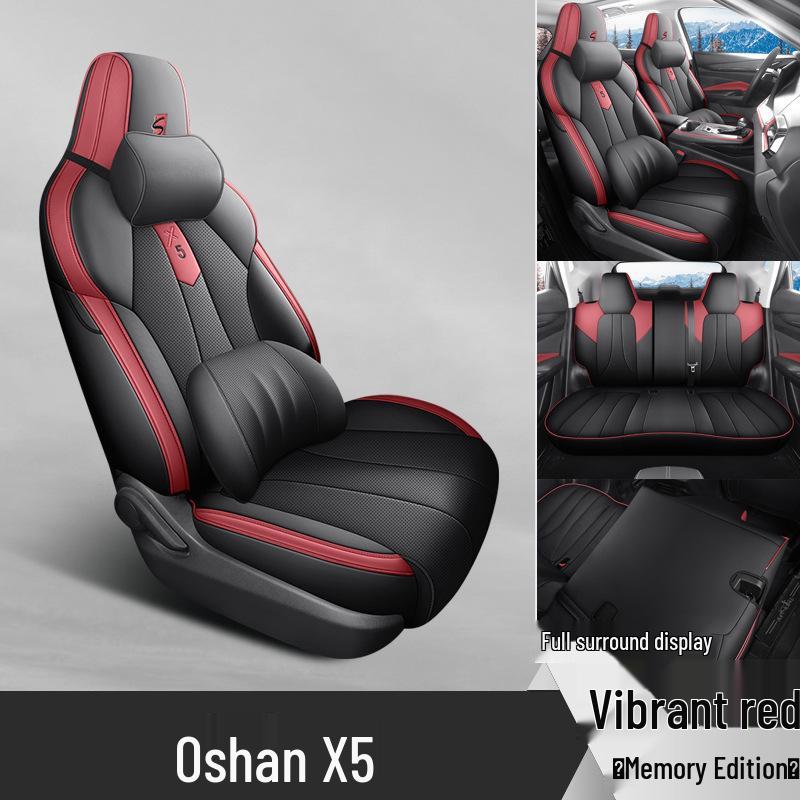New Oshan X5 Leather Car Seat Cushion - Universal Fit, All-Season Comfort for 5-Seat Models