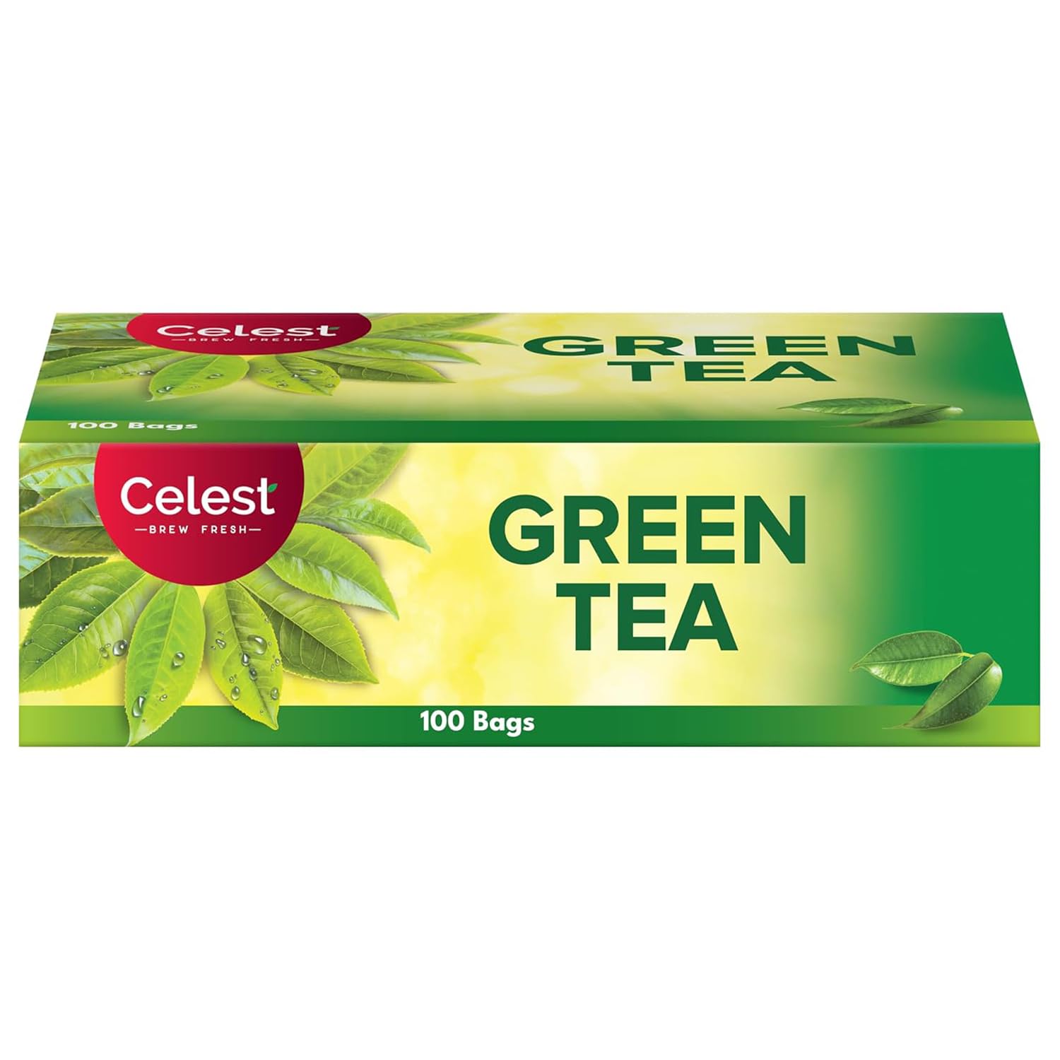

Celest Green Tea Bags 100 Count Individually Wrapped For Fresh Taste Daily Wellness Brewing Convenient Morning Cup pack of 1