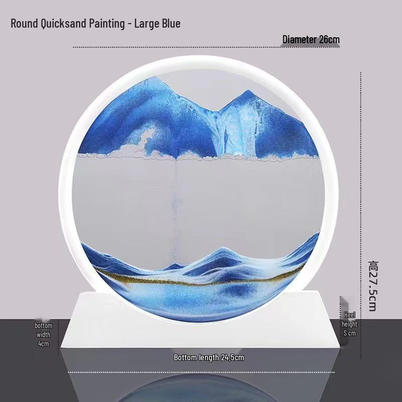 3D Flowing Sand Art Hourglass: Elegant Living Room & Office Decor, Perfect Small Gift