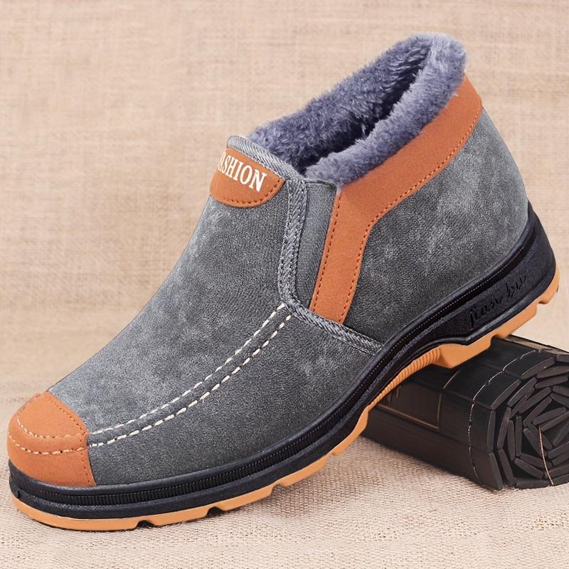 Herren Schneestiefel für Winterwärme und Komfort - Rutschfeste Knöchelboots für Outdoor-Wandern und Trekking - Plüschgefütterte Winterschuhe
