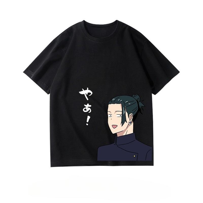 Anime T Shirt Gojo Satoru Yuji Itadori Geto Suguru Tee Unisex Women Cotton Harajuku Loose Top Streetwear Couple Y2k