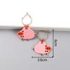 Cute Rooster Piggy Acrylic Earrings for Women Girls Funny Cartoon Pig Chicken Drop Earring Hoops Creative Jewelry Birthday Gifts