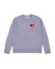 THEMUSEUMVISITOR Us Heart Patch Stitched Knit (Grey)