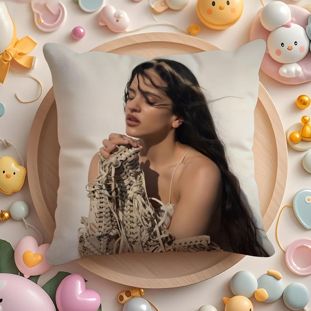 R-ROSALIA Spanish Singer Cushion Cover Home & Car Multi-Scene Pillow Cover - Reversible, Soft & Durable for Daily Use
