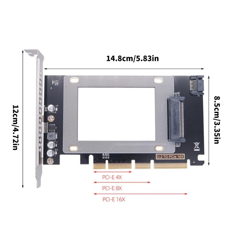 Metal PCIe 4.0U.2 Adapter Card Supporting 32Gbps Data Transfer Ssds Connectors for PC Builds Metal Constructions