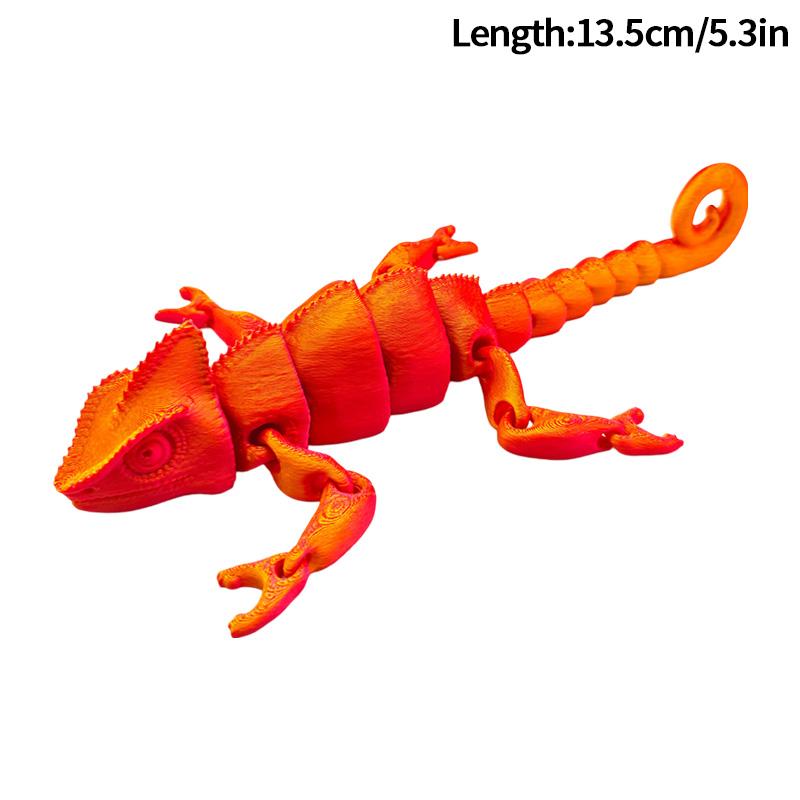 3D imprimate cameleon articulație mobilă luminos cameleon figurină model pește rezervor peisaj creativ animal ornament decor copil cadou
