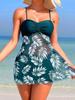 2024 Women's Versatile Print Mesh Tankini & High-Waisted Swim Briefs - Sexy Fashion Swimsuit