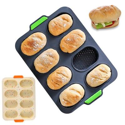 8 Hücreli Fransız Ekmeği Pişirme Kalıbı Mini Baget Pişirme Levhası Çıtır Ekmek Yapışmaz Tepsi Fransız Ekmek Kalıbı ve Tepsileri