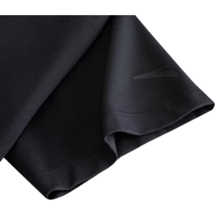 Anta Comfortable Simple Solid Color Breathable Short Sleeve Polo Shirt Men Tops Black 152527145N-5