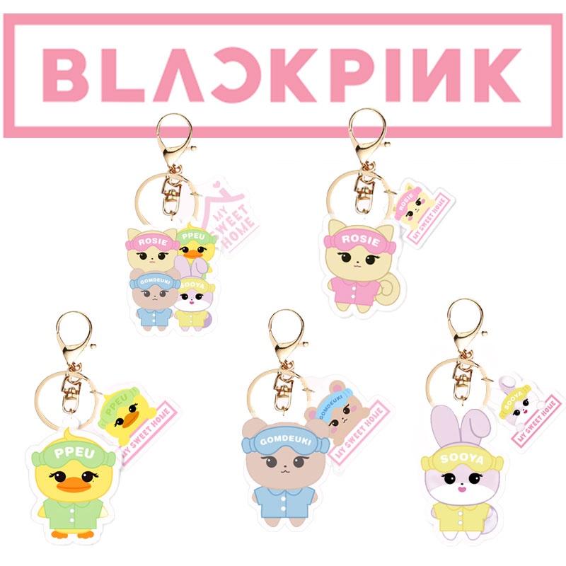 Blackpink Cartoon Character Acrylic Keychain Keyring Backpack Decoration 5cm Height