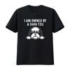 I Am Owned by a Shih Tzu T Shirt  Vintage Washed Casual Streetwear Top For Everyday Wear Comfortable Versatile Designer Clothes