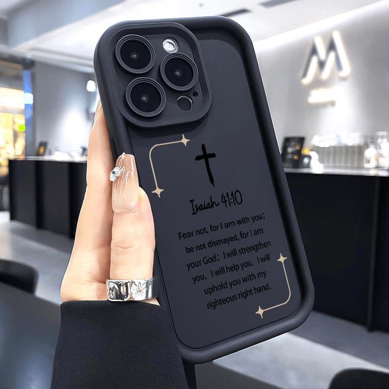 Christian Bible Book Pattern Silicone Phone Case For iPhone 17 16 16e 15 14 13 12 11 Pro Max Plus XS XR X Shockproof Soft Cover