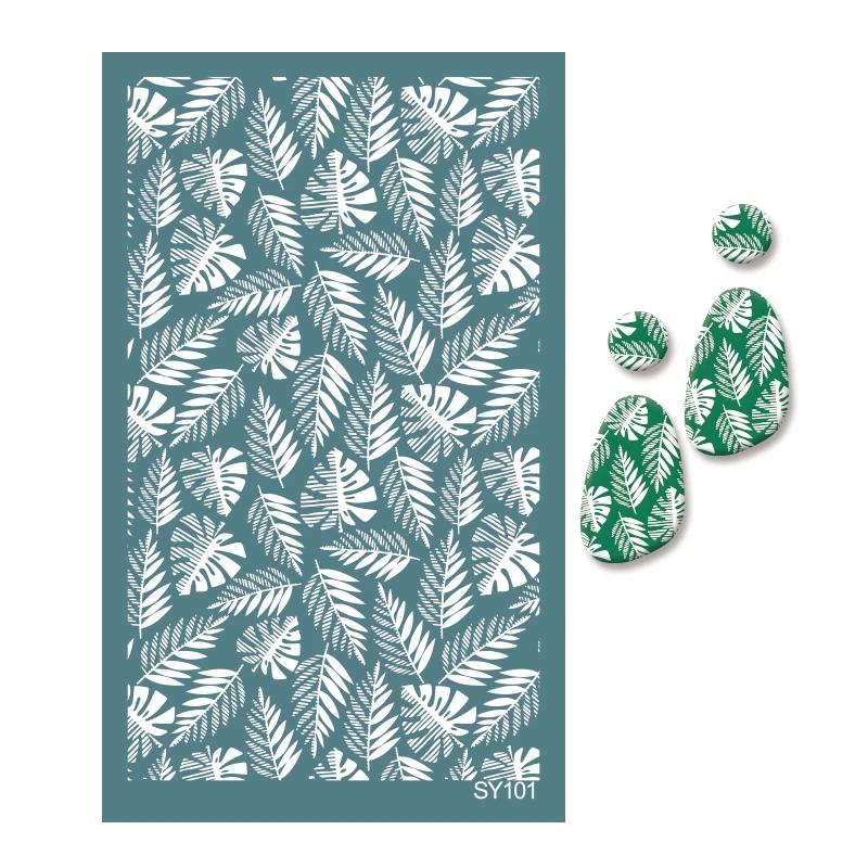 Polymer Clay Tools Silk Screen Stencils Plant Flower Leaf Printing Clay Mesh Stencil Jewelry Earrings Making Decoration Template