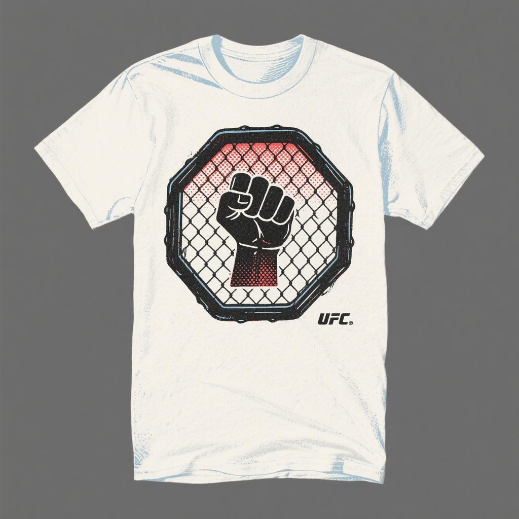 2026 Summer UFC Logo Fighting Graphic Tshirt Women Sports Cotton Short Sleeve Loose Leisure Fitness Shirt Unisex