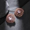 Modern Geometric Alloy Crystal Drop Earrings For Women With Sparkling Water Drill Jewelry Gift