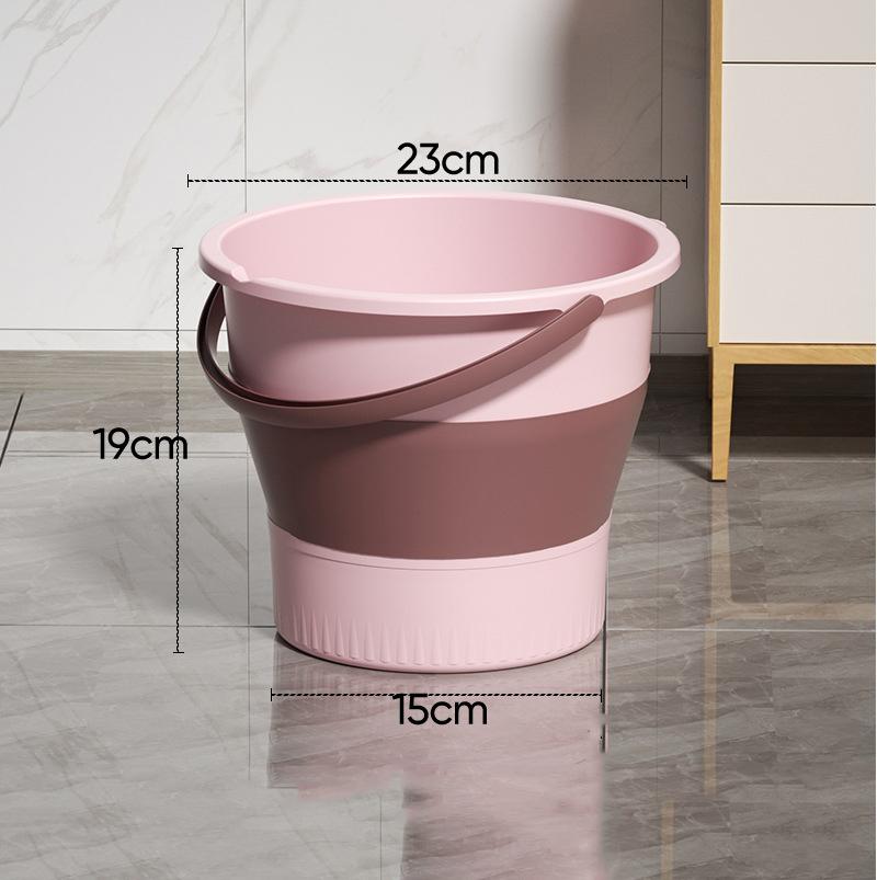 Portable Folding Washing Bucket Home Car Use Plastic Outdoor Fishing Thickened Folding Bucket